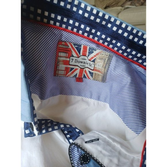 7 Downie‎ St. Men’s Button Down Long Sleeve Shirt 7 - Picture 3 of 4